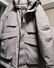 京東京造冬季短款連帽滑雪羽絨服戶外派克服加厚保暖外套男 深海藍 L 曬單實拍圖