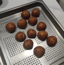 法焙客（FOR BAKE）黃油年糕模 金色12連栗子瑪?shù)铝漳＜矣貌徽纯颈P烘焙蛋糕模具 曬單實拍圖