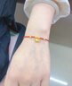 瑞諾黃金小胖福手鏈女新款足金999琉璃珠手串生日禮物送女友 精美包裝 曬單實(shí)拍圖