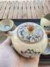 古晏瓷景德鎮(zhèn)新款汝窯茶具套裝新款泡茶專用功夫茶壺蓋碗茶杯喝茶高端汝 黃汝(荷塘月色/西施壺)8杯/整套+禮盒裝 16頭 曬單實(shí)拍圖