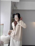 紅蜻蜓 打底衫女一體加絨加厚冬季新款女裝針織衫內(nèi)搭毛衣女士長(zhǎng)袖上衣 杏色長(zhǎng)袖 均碼 （適合80-145斤） 曬單實(shí)拍圖