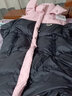 鴨鴨（YAYA）2025年冬季新品羽絨服女款韓版加厚潮流時(shí)尚長(cháng)款保暖羽絨外套YE 粉拼黑色 M 曬單實(shí)拍圖