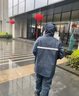 QIAN防暴雨應急救援反光條大面罩防雨雨衣套裝 藏青 XL 曬單實(shí)拍圖