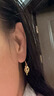 中國黃金China Gold心中有你黃金耳環(huán)女士足金耳釘飾品生日禮物女送女友老婆結婚 足金耳環(huán)一對 曬單實(shí)拍圖