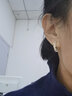 YaoYiZun圈圈珍珠耳環(huán)女七夕情人節禮物氣質(zhì)輕奢生日禮物高級純銀耳飾 小米粒珍珠耳扣（金色）代寫(xiě)賀卡 曬單實(shí)拍圖