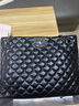 Cavion Koist輕奢包包女包新品單肩包女托特包斜挎菱格鏈條包生日禮物女友老婆 黑色鎢鋼鏈條升級版 禮盒包裝 曬單實(shí)拍圖