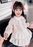 RB KIDS童裝女童連衣裙春秋新款洋氣兒童公主裙小香風(fēng)寶寶兩件套 針織公主裙彩色 130  (建議身高120-130cm) 曬單實(shí)拍圖