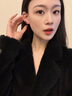 在野紅色耳釘女輕奢小眾設(shè)計(jì)高級(jí)感耳環(huán)氣質(zhì)新年本命年結(jié)婚秋冬耳飾潮 紅色C圈耳釘 曬單實(shí)拍圖
