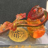 錦呈祥琉璃龍鳳呈祥如意擺件結(jié)婚祝福禮物客廳玄關(guān)別墅新居喬遷送禮物品 龍鳳如意(龍)+水晶底座 曬單實拍圖