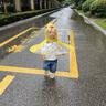 柬渝兒童雨衣幼兒園6-12歲便攜飛碟斗篷式寶寶雨披小孩男童女小學(xué)創(chuàng)意 寶寶雨衣【均碼 適合1-10歲】 曬單實拍圖