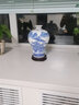 乾雅堂景德鎮(zhèn)陶瓷器花瓶青花瓷山水薄胎瓷瓶仿古中式家居客廳插花裝飾玄關(guān)博古架電視柜擺件古典冰箱瓷瓶件 黃國(guó)財(cái)薄胎青花山水梅瓶（高30cm）+名師設(shè)計(jì)+正 曬單實(shí)拍圖