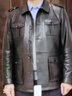 凱撒（KAISER）品牌真皮風(fēng)衣男2024冬季小牛皮獵裝風(fēng)衣翻領(lǐng)政商款爸爸裝廳局風(fēng)衣 黑色 2XL (180) (適合135-150斤) 曬單實(shí)拍圖