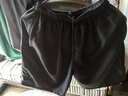 鏈玨【兩件裝】短褲男士夏季冰絲運動(dòng)休閑薄款速干五分沙灘褲子側拉鏈 黑色+灰色  五分褲 XL 適合125-135斤 曬單實(shí)拍圖