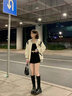 美式復(fù)古飛行員棒球服外套女生春季2025新款甜美V領(lǐng)夾克顯瘦上衣 白色 S 曬單實(shí)拍圖