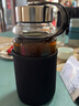 富光大容量玻璃杯超大號水杯便攜男泡茶杯子單層過(guò)濾茶水分離透明杯 750ML 黑色X1720-DP 曬單實(shí)拍圖