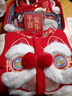 蘭咖小熊（Lan Ka xiao xiong）新生的兒見(jiàn)面禮盒嬰兒禮物滿(mǎn)月過(guò)年衣服套裝瑞獸滿(mǎn)周歲國風(fēng)新年紅 【秋冬】瑞獸呈祥B款-禮箱 90cm (12-18個(gè)月寶寶)周歲半 曬單實(shí)拍圖