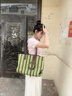 CLEVER & KETCH時(shí)尚大容量托特包包女包新款小眾設計百搭單肩包生日禮物送女友 綠色【配送掛件】 曬單實(shí)拍圖
