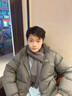 玖紀（JIUJI）山羊絨圍巾男士冬季高檔純色百搭加厚保暖針織毛線圍脖男生日禮物 A42 黑灰 曬單實拍圖