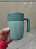 小北家茶杯辦公室水杯子泡茶杯茶水分離過濾帶蓋大容量316不銹鋼保溫杯 綠色 曬單實拍圖