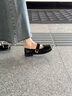 花丫花丫法式復(fù)古平底瑪麗珍單鞋女2024女鞋夏季休閑淺口方頭黑色小皮鞋女 平底皮鞋女【黑色36】 偏小一碼 曬單實拍圖