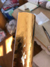 菲客廚房貼紙防油煙貼紙墻貼櫥柜鋁箔紙墻紙自粘防水瓷磚墻紙抽屜貼紙 立方格金色60厘米寬X3米長 曬單實(shí)拍圖