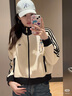 adidas阿迪達斯三葉草女裝2025新款復古絲絨立領(lǐng)夾克雙拉鏈針織外套上衣 JN0722 XL 曬單實(shí)拍圖
