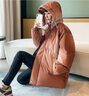 NASADKGM冬季休閑棉服夾克男裝潮流外套棉衣男士秋冬季棉襖衣服冬裝面包服 卡其色 XL (建議體重135-160斤) 曬單實拍圖
