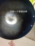 谷致章丘正宗鐵鍋無涂層老式鍛打鐵鍋家用煤氣灶廚師用的熟鐵鍋已開鍋 36cm有耳（已開鍋） 曬單實(shí)拍圖