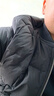 卡賓90鵝絨羽絨服24秋冬簡(jiǎn)約保暖舒適休閑刺繡 煤黑色01 50  曬單實(shí)拍圖