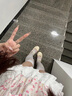 閃動(dòng)少女（SHANDONGSHAONV）lolita低跟平底圓頭可愛(ài)甜美少女洛麗塔lo鞋 奶白色 35 曬單實(shí)拍圖