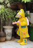 SooGree兒童雨衣學生男女童連體加帽加厚幼兒園小恐龍可背書包防暴雨便攜 雨衣藍色小狗（不含雨鞋） M（95-110cm） 曬單實拍圖