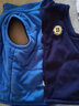 G.duck男童搖粒絨馬甲秋兒童外套冬中大童背心兩面外穿寶寶坎肩寬松保暖 寶藍-深藍三層夾棉 150 cm 曬單實(shí)拍圖