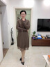 皮爾卡丹中年媽媽裝連衣裙洋氣休閑2025新款中老年女裝闊太太打底毛衣裙子 咖色 M 曬單實拍圖
