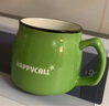 HAPPYCALL純色馬克杯水杯陶瓷杯喝水紀念品禮品生日禮物女生男生朋友閨蜜 綠色 曬單實(shí)拍圖