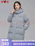 雅鹿冬季羽絨服女2025新款中長(cháng)款時(shí)尚冬裝連帽加厚派克服韓版外套女裝 灰藍色 L 165 【推薦130-150斤】 曬單實(shí)拍圖