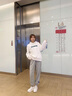 棠暖灰色運動褲女寬松束腳秋冬季加絨衛(wèi)褲加厚休閑防風外穿春秋棉褲子 加絨款-淺灰長褲-160-175cm S 80-98斤 曬單實拍圖