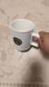 星巴克（Starbucks）2024新款時(shí)尚百搭咖啡馬克杯子男女大容量情侶陶瓷水杯復古銅章咖 白 曬單實(shí)拍圖