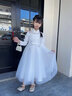 小咔衣濃兒童禮服高端女童公主裙小主持人花童婚紗長(cháng)袖鋼琴演奏演出服秋季 白色20066長(cháng)袖長(cháng)款 130 曬單實(shí)拍圖