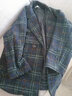 皮爾卡丹（pierre cardin）格子西裝毛呢外套女2025春季新款韓版寬松復古格紋毛呢大衣中長(cháng)款 墨綠色【不加棉】 L 建議115-130斤 曬單實(shí)拍圖
