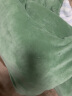 洁丽雅（Grace）牛奶绒被套 加厚法兰绒纯色双拼毛毯被罩 杏仁拼绿 150*200cm 实拍图