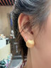 禾匠耳環(huán)女2025年新款潮流耳墜小眾設(shè)計拉絲耳釘輕奢氣質(zhì)高級感耳飾 拉絲金豆耳環(huán) 曬單實拍圖
