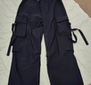 森馬（Semir）休閑褲女闊腿工裝褲質(zhì)感時尚高街女生冬季酷颯風降落傘褲鹽系 軍綠40601 165/70A/L 曬單實拍圖