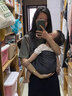 萌娃新寵背巾寶寶外出嬰兒背帶背娃抱娃神器抱孩子新生小月齡大童前抱式背 JD【小黑帶】育兒背巾02 曬單實(shí)拍圖