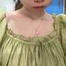 水云淼韓版粉水晶項鏈輕奢女個(gè)性小眾簡(jiǎn)約氣質(zhì)百搭鎖骨鏈送女友禮物 禮盒裝 曬單實(shí)拍圖