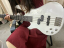 Ibanez依班娜電貝斯GSR200B/280QA主動GSR320被動bass電貝司新手初學(xué) GSR200-PW 珍珠白 曬單實(shí)拍圖