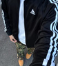 adidas\阿迪達(dá)斯外套男裝 2024秋季新款運動服戶外跑步防風(fēng)休閑上衣梭織舒適夾克 黑色/TR30JR-BW/經(jīng)典三條紋 L /180/100A 曬單實拍圖