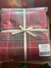 無(wú)印100%純棉磨毛法蘭絨四件套 高級輕奢酒店宿舍ins風(fēng)床上用品 F115紅格紋 四件套_1.8米床單款 曬單實(shí)拍圖