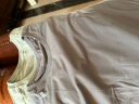 全棉时代（PurCotton）2024春夏男女士针织家居套装宽松弹力舒适短袖睡衣套装 高空灰(短裤款) XL 晒单实拍图