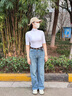 鉑朗尼奧莫代爾高領(lǐng)短袖女半高領(lǐng)五分袖T恤女士春秋莫代爾螺紋中袖體恤修 白色[正肩t恤女冰絲短袖女高 XL建議115-126斤 均碼 曬單實(shí)拍圖