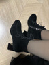 接吻貓KISSCAT舒適女鞋冬季莫卡辛時(shí)尚通勤圓頭側拉鏈時(shí)裝靴 黑色 37 曬單實(shí)拍圖
